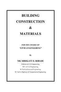 BUILDING CONSTRUCTION AND MAYTERIALS BY SHRIKANT BOBDE